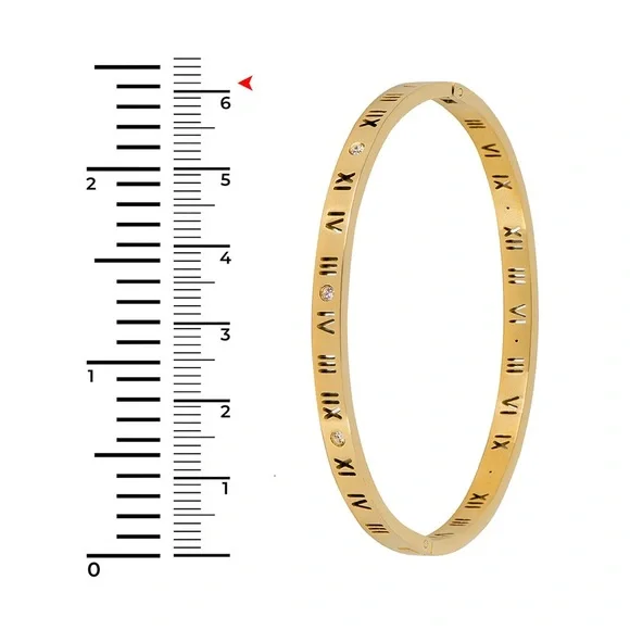 SILVER ROMAN NUMERAL BRACELET WITH ZIRCON STONE INLAY     NEW - Picture 4 of 9